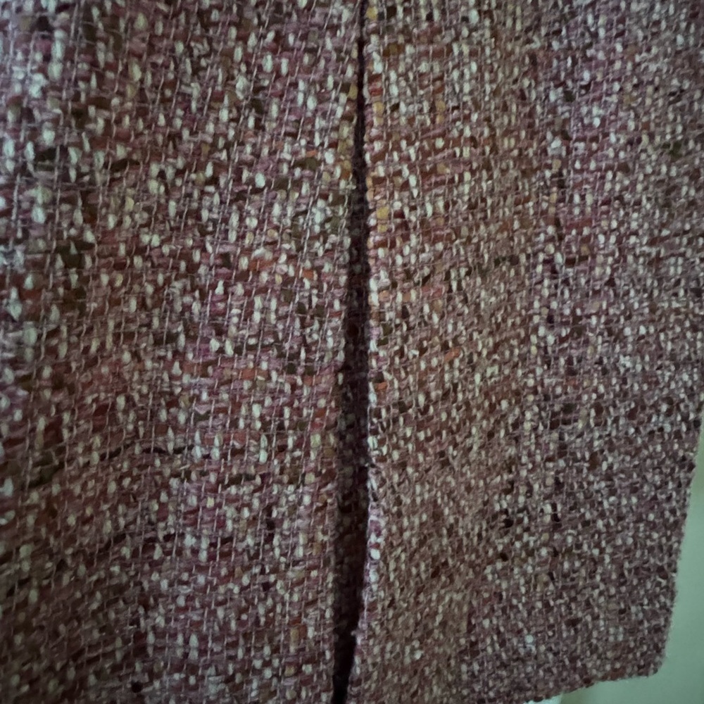 Neiman Marcus Rose Tweed Midi Skirt - Picture 4 of 5